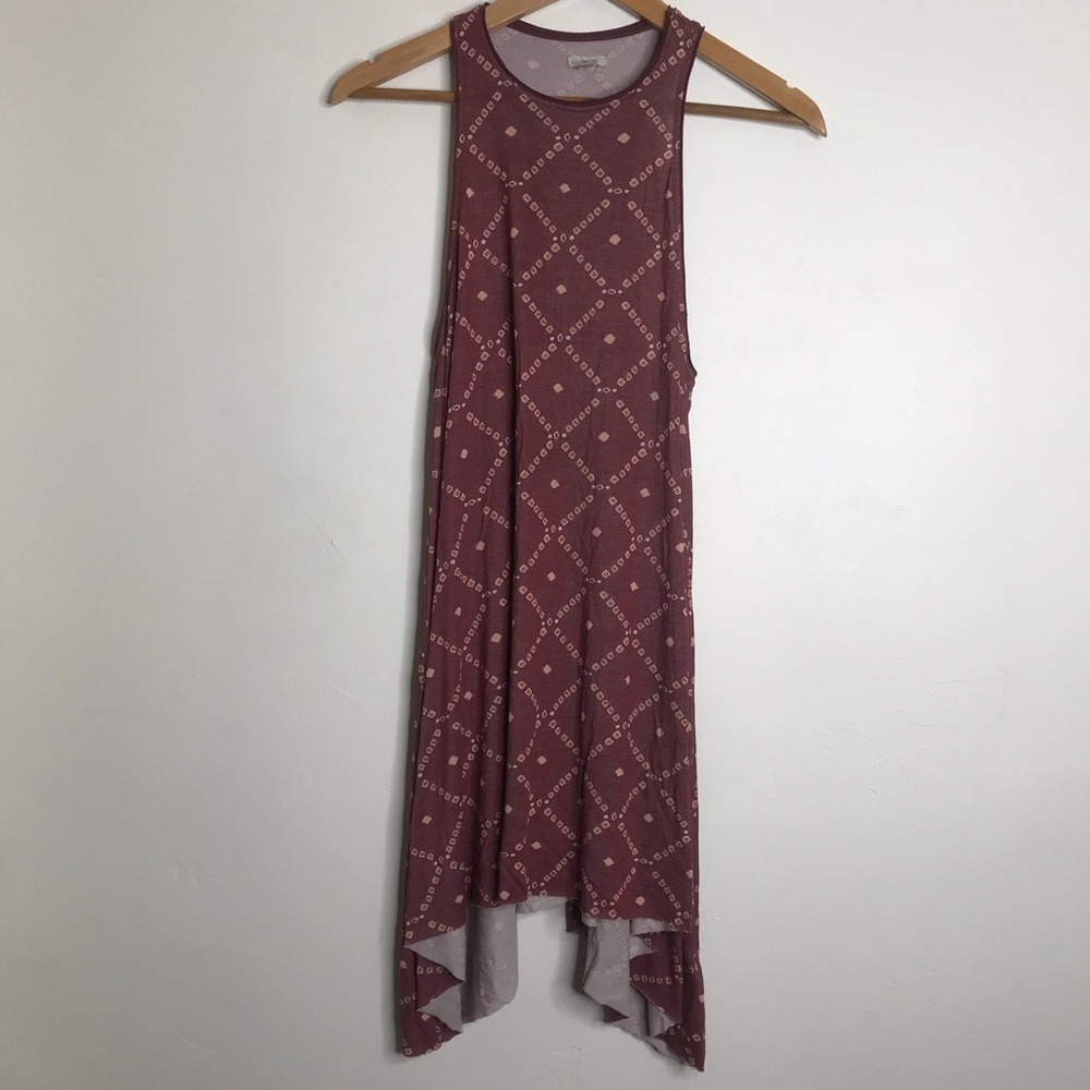 ECOTE UO••Burnout raw hem racerback dress